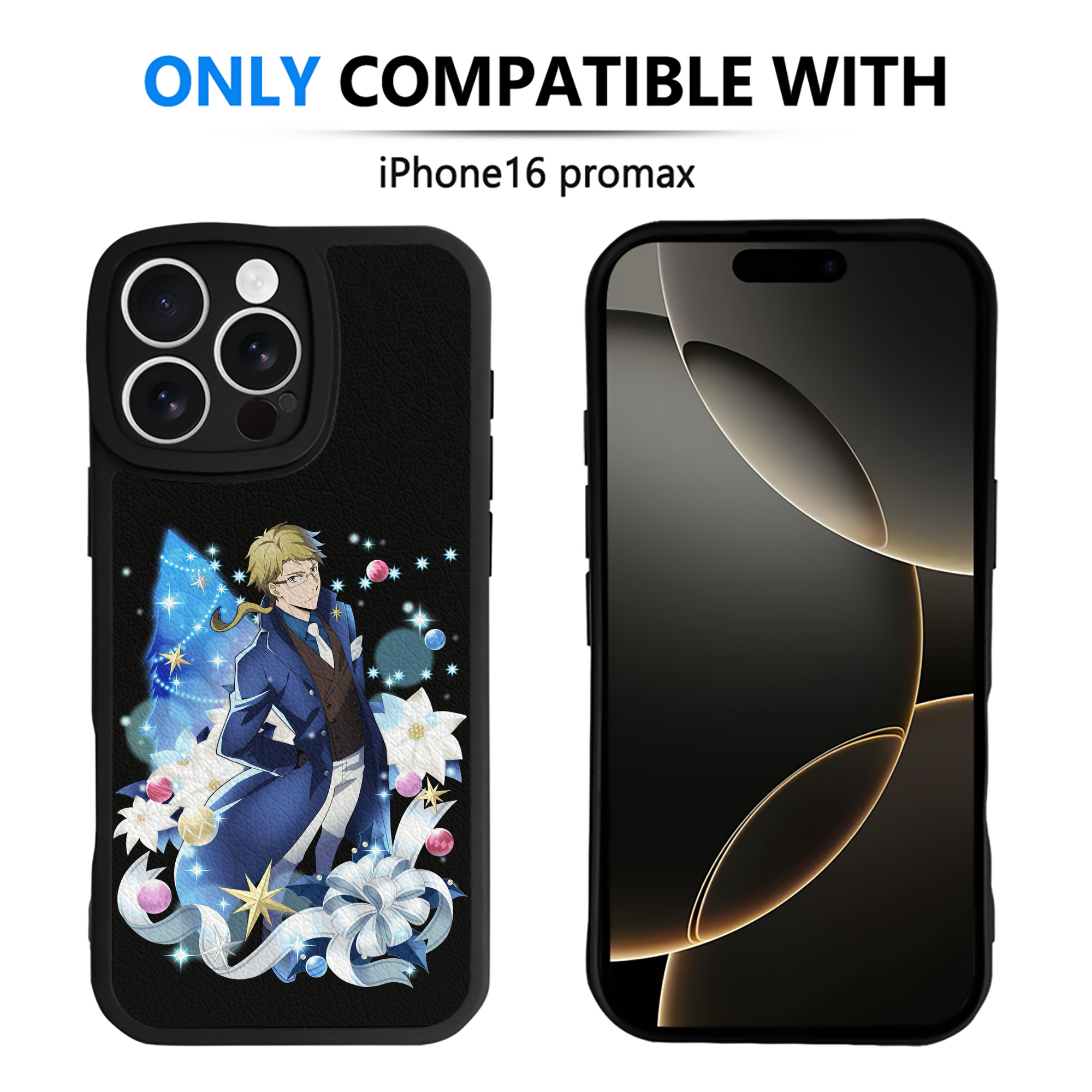（画像用） 文豪ストレイドッグス Bungo Stray Dogs 【iPhone 16シリーズ対応】シリコンスマホケース（レザー調） 材質：シリコン